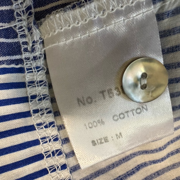 Terra Top Blue & White Stripes Size Medium - Picture 7 of 7